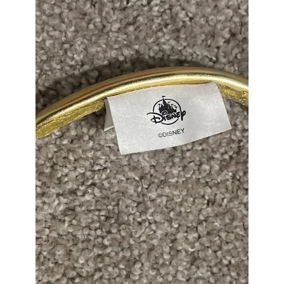 Disney Gold Sequin Minnie Mouse Ears Headband With Bow One Size - Picture 5 of 6